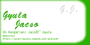 gyula jacso business card